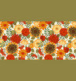 floral seamless pattern with autumn flowers vector image vector image