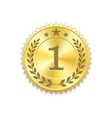 seal award gold icon blank medal vector image