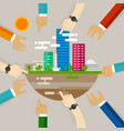 city development people engaging activities vector image vector image