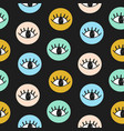 hand drawn eye doodles in colorful circles vector image