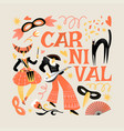harlequin and columbine with musical instruments vector image vector image