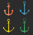 set of anchor symbols or logo vector image vector image