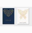 set of ornamental floral covers templates vector image