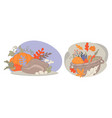 thanksgiving food pumpkin and turkey vector image