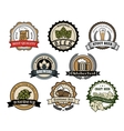 brewery and beer labels vector image