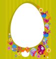 easter card with retro frame vector image