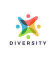 people family diversity colorful overlap vector image
