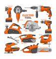 power tools electric construction equipment vector image vector image