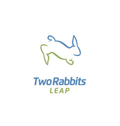 Two rabbits Royalty Free Vector Image - VectorStock