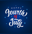 fourth july blue calligraphy banner vector image vector image