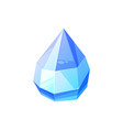 blue crystal gemstone jewel glass rhinestone vector image