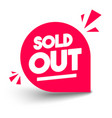 round label with sold out text vector image vector image