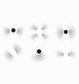 wave sonar set vector image vector image