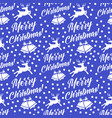 a blue festive seamless christmas pattern vector image vector image