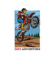 dirt bike extreme sport vector image vector image