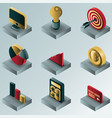 business gradient isometric icons vector image