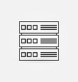 computer server outline concept icon vector image