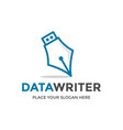 data writer logo template this design use pen vector image vector image