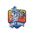 dirt bike extreme spor logo design vector image vector image