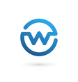 letter w logo icon design template elements vector image vector image