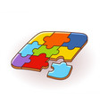 puzzles 3d logo puzzle design puzzle vector image