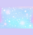 unicorn fantasy background holographic vector image