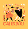 venetian carnival characters vector image vector image