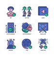 non-fungible token icon set vector image