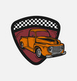retro car repair garage sign with style vector image vector image