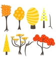 tree clip art nature set vector image vector image