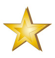 yellow star on white background vector image vector image