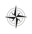 black wind rose isolated on white vector image