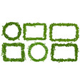 ivy frames with green leaves on lianas and vines vector image vector image