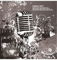 concert poster with microphone vector image vector image