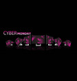 cyber monday online sale poster advertising flyer vector image vector image