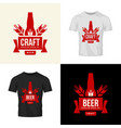 modern craft beer drink logo sign for bar pub vector image vector image