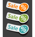 sale stickers set vector image