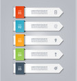 infographic arrow template with 5 options vector image vector image