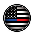 police and firefighter american flag emblem vector image vector image