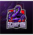 scorpion esport mascot logo design vector image vector image