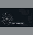 collaboration concept banner template vector image vector image