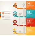 number 1234 step ladder with flat design layout vector image vector image