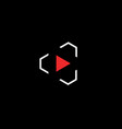 play button for innovation technology interface vector image vector image