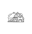 private house hand drawn outline doodle icon vector image