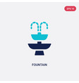 two color fountain icon from education concept vector image vector image