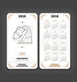 aquarius 2018 year zodiac calendar pocket size vector image
