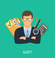 auditor and accounting concept vector image vector image