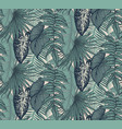 beautiful seamless pattern with tropical jungle vector image vector image