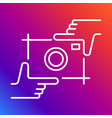 camera icon photography logo and hands vector image