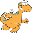 cartoon running dinosaur vector image